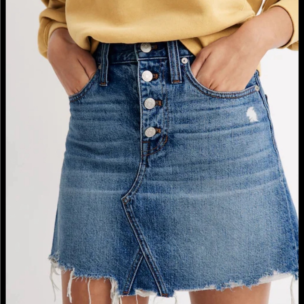 Madewell Blue Denim Mini Skirt